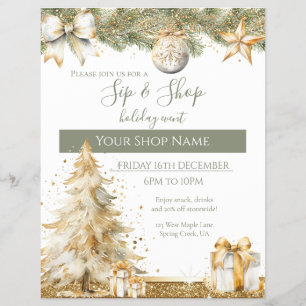 Prospectus 21,6 Cm X 24,94 Cm Festive Sip & Shop Holiday Evénement élégant marke