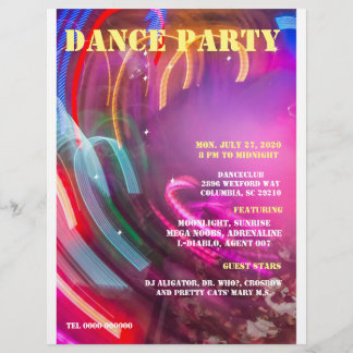 PROSPECTUS 21,6 CM X 24,94 CM FÊTE DANSE TOURBILLON PERSONNALISABLE ,TEXTE.