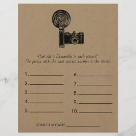 Prospectus 21,6 Cm X 24,94 Cm Fête des mariées Jeu Devinez Le Mariage d'âge