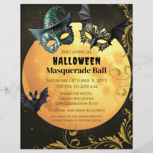 Prospectus 21,6 Cm X 24,94 Cm Fête du costume mascarade d'Halloween