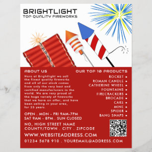 Prospectus 21,6 Cm X 24,94 Cm Feux d'artifice, ventes de feux d'artifice