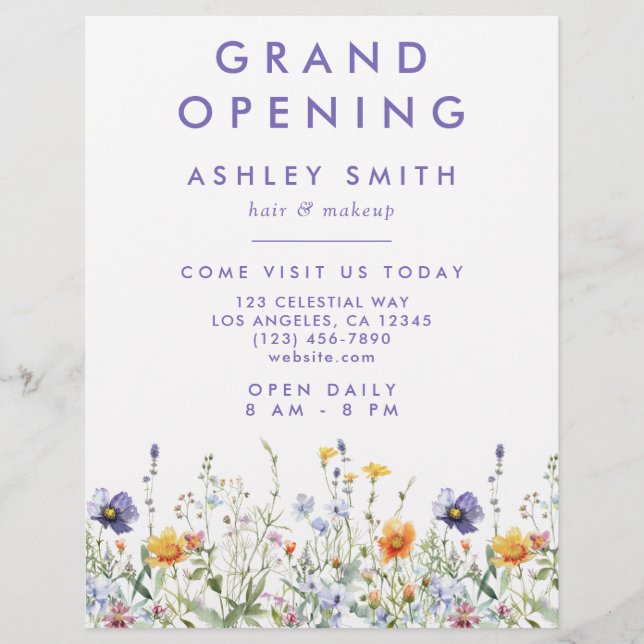 Prospectus 21,6 Cm X 24,94 Cm Fleur sauvage (Devant)