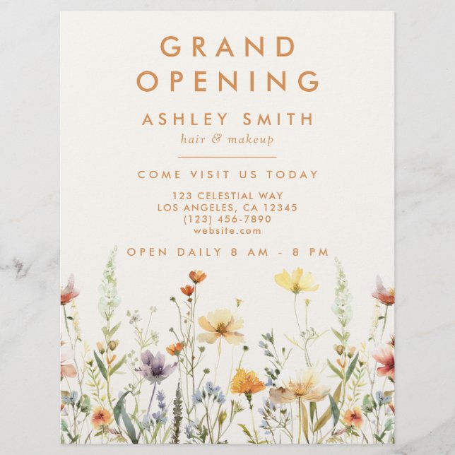 Prospectus 21,6 Cm X 24,94 Cm Fleur sauvage rustique (Devant)