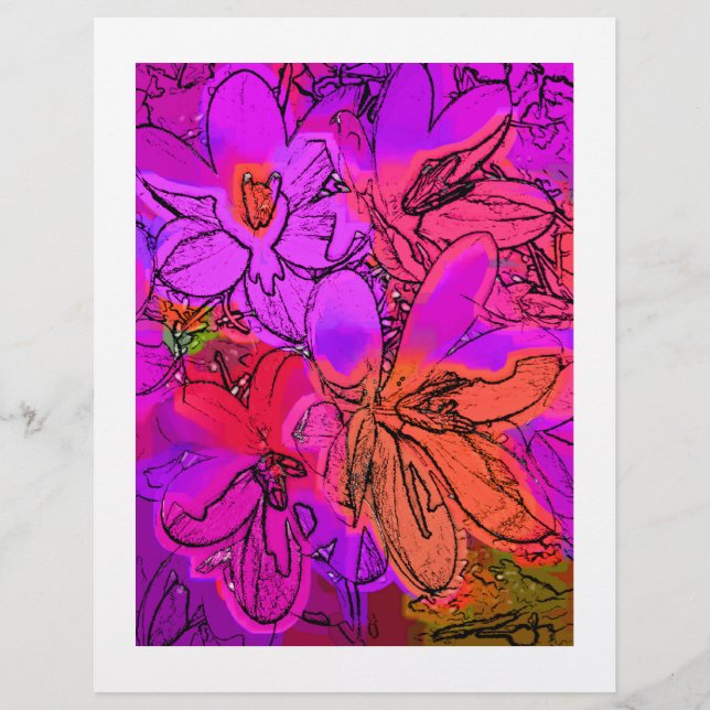PROSPECTUS 21,6 CM X 24,94 CM FLEURS (Devant)