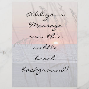 Prospectus 21,6 Cm X 24,94 Cm Flyer Arrière - plan Sunset Beach