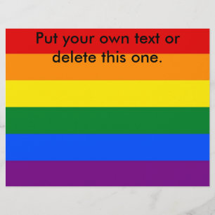 Prospectus 21,6 Cm X 24,94 Cm Flyer avec drapeau Rainbow LGBT