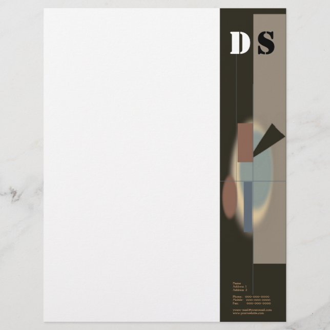 Prospectus 21,6 Cm X 24,94 Cm Flyer d'art abstrait (Devant)