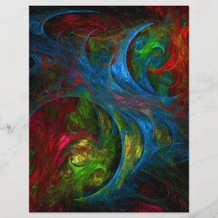 Prospectus 21,6 Cm X 24,94 Cm Flyer d'art Abstrait bleu Genesis