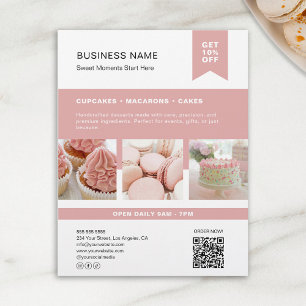 Prospectus 21,6 Cm X 24,94 Cm Flyer de boulangerie QR personnalisé avec photo