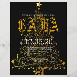 Prospectus 21,6 Cm X 24,94 Cm Flyer de la soirée de gala du nouvel an