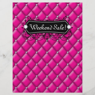 Prospectus 21,6 Cm X 24,94 Cm Flyer de VENTE Mode Bijoux Diamant Rose Toile