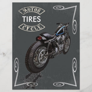Prospectus 21,6 Cm X 24,94 Cm Flyer des pneus moto