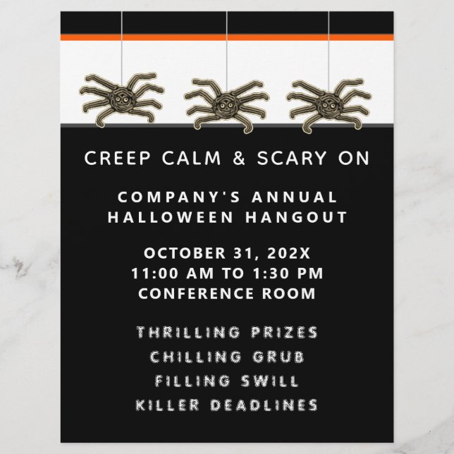 Prospectus 21,6 Cm X 24,94 Cm Flyer d'événement Halloween (Devant)