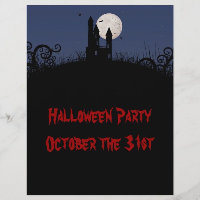 Prospectus 21,6 Cm X 24,94 Cm Flyer d'Halloween (Devant)