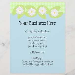 Prospectus 21,6 Cm X 24,94 Cm Flyer Lily Pad