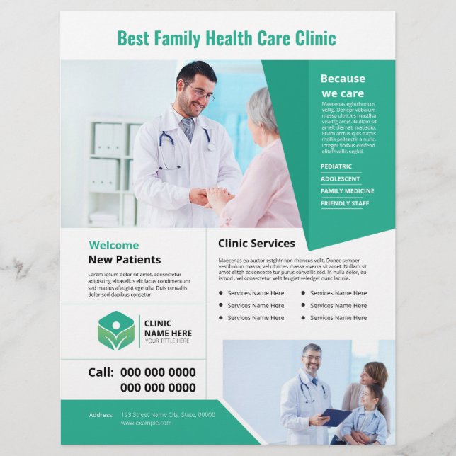 Prospectus 21,6 Cm X 24,94 Cm Flyer Médicale (Devant)