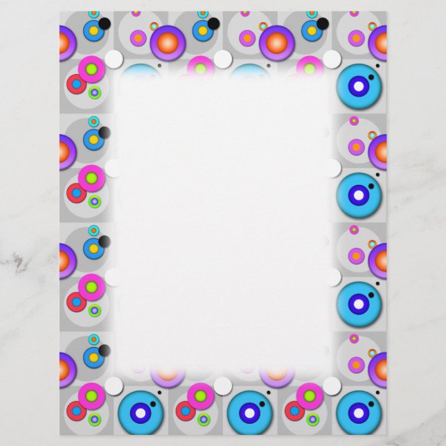 Prospectus 21,6 Cm X 24,94 Cm FLYER promotionnel - DESIGN DE CERcles POP ART (Devant)