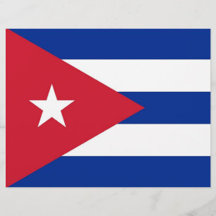 Prospectus 21,6 Cm X 24,94 Cm Flyer with Flag of Cuba