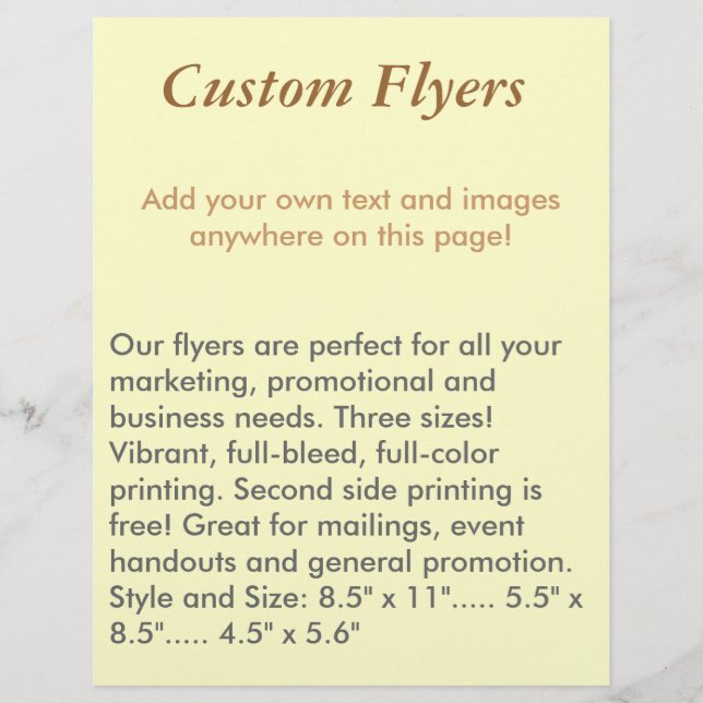 Prospectus 21,6 Cm X 24,94 Cm Flyers personnalisés (Devant)