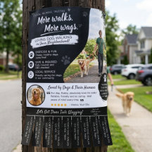Flyers pour entreprise de promeneurs de chiens et