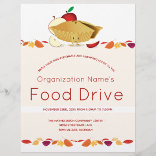 Prospectus 21,6 Cm X 24,94 Cm Food Drive Organisation Nom Feuille Cartographie P