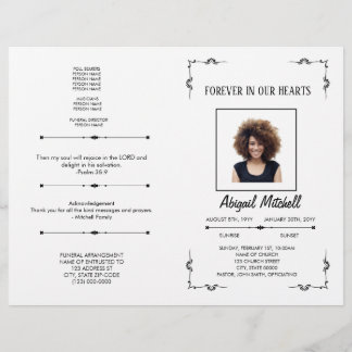 Prospectus 21,6 Cm X 24,94 Cm Forever In Our Hearts Memorial Programme | FP0018