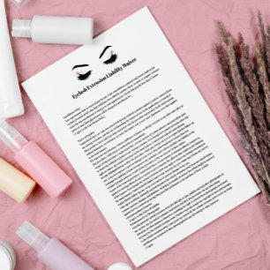 Prospectus 21,6 Cm X 24,94 Cm Formulaire de consentement pour extensions de cils