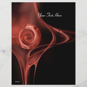 Prospectus 21,6 Cm X 24,94 Cm FRACTAL ROSE doux antique rouge noir
