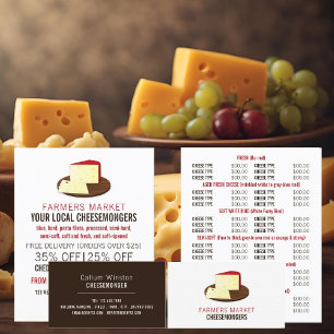 Prospectus 21,6 Cm X 24,94 Cm Fromage à bord, Publicité Cheesemonger