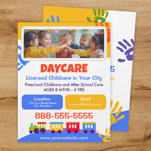 Prospectus 21,6 Cm X 24,94 Cm Garderie Enfants Gardergarten School Fun Flyer