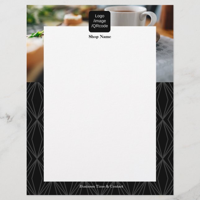 Prospectus 21,6 Cm X 24,94 Cm Géométrie moderne Noir (Devant)