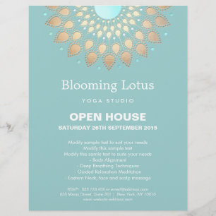 Prospectus 21,6 Cm X 24,94 Cm Gold Lotus Mandala Yoga