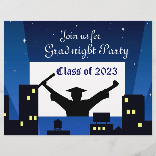 Prospectus 21,6 Cm X 24,94 Cm Graduation Party_ Circulaire (Devant)