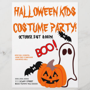 Prospectus 21,6 Cm X 24,94 Cm Halloween Costume Enfants FêteAnnonce Circulaire