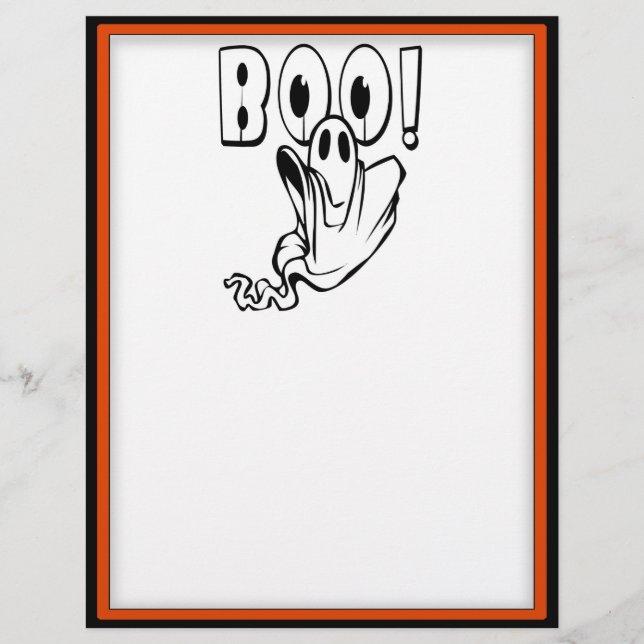 Prospectus 21,6 Cm X 24,94 Cm Halloween Ghost dit "BOO !" (Devant)