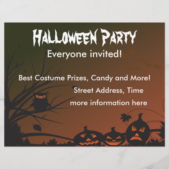 Prospectus 21,6 Cm X 24,94 Cm Halloween Party 2 (Devant)