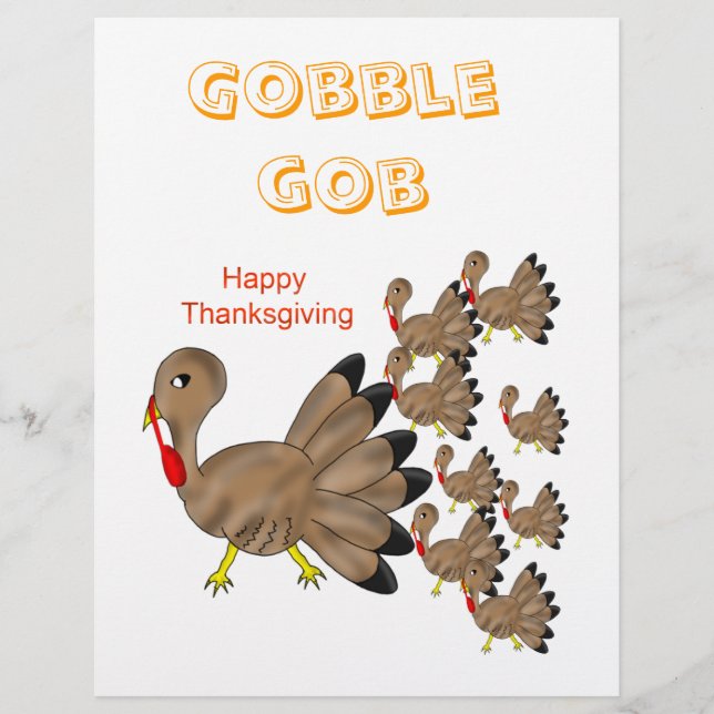 Prospectus 21,6 Cm X 24,94 Cm Happy Thanksgiving (Devant)