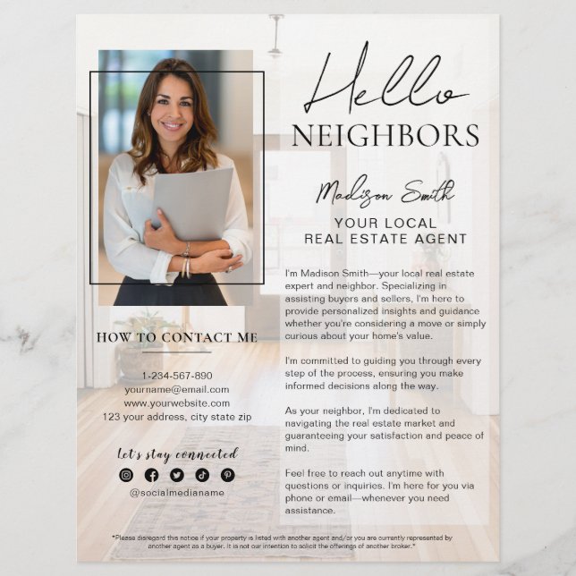 Prospectus 21,6 Cm X 24,94 Cm Hello Neighbor Real Estate Agent Introduction (Devant)