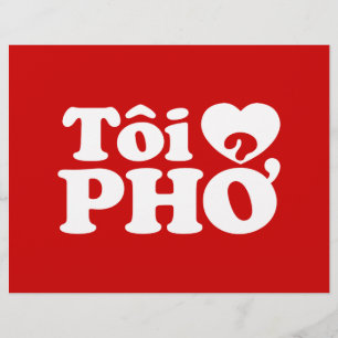Prospectus 21,6 Cm X 24,94 Cm I Heart (Love) Pho (Tôi PHỞ)