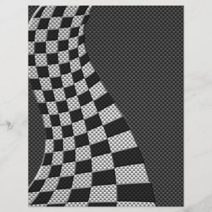 Prospectus 21,6 Cm X 24,94 Cm Impression de vague de drapeau de course de style 