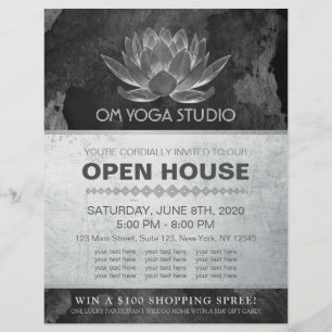 Prospectus 21,6 Cm X 24,94 Cm Instructeur de méditation YOGA Studio Open House L