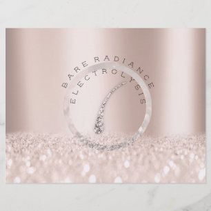 Prospectus 21,6 Cm X 24,94 Cm Instructions de suivi Logo Rose Electrolyse Gris