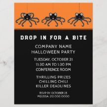 Invitation à la soirée d'Halloween au bureau