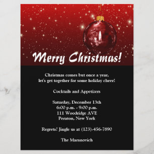 Prospectus 21,6 Cm X 24,94 Cm Invitation du prospectus de Noël