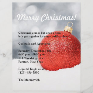 Prospectus 21,6 Cm X 24,94 Cm Invitation du prospectus de Noël