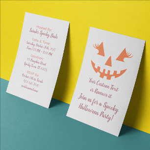 Prospectus 21,6 Cm X 24,94 Cm Invitation personnalisée pour Halloween avec citro