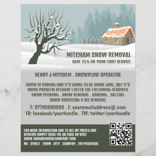 Prospectus 21,6 Cm X 24,94 Cm Jardin Neige, Snow Removal Company Publicité