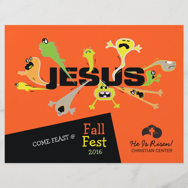 Prospectus 21,6 Cm X 24,94 Cm Jésus effrayant (Devant)