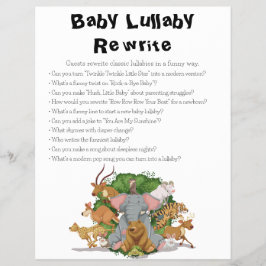 Prospectus 21,6 Cm X 24,94 Cm Jeux de Baby shower Jungle Safari