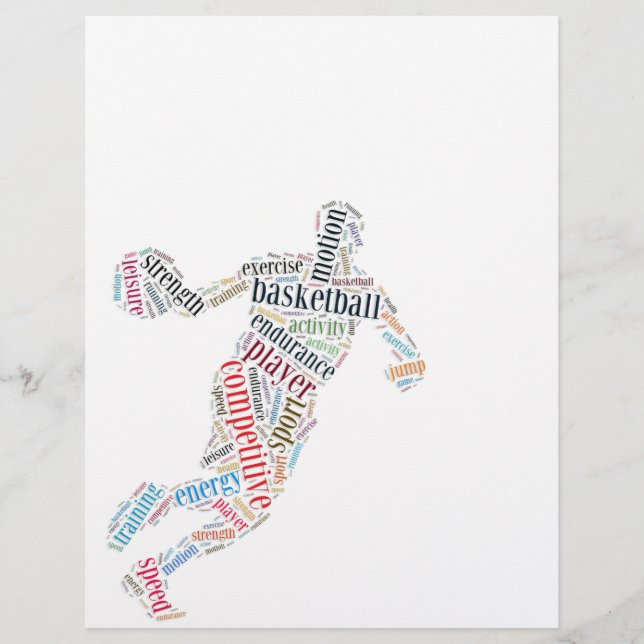 Prospectus 21,6 Cm X 24,94 Cm Joueur de basket-ball (Devant)